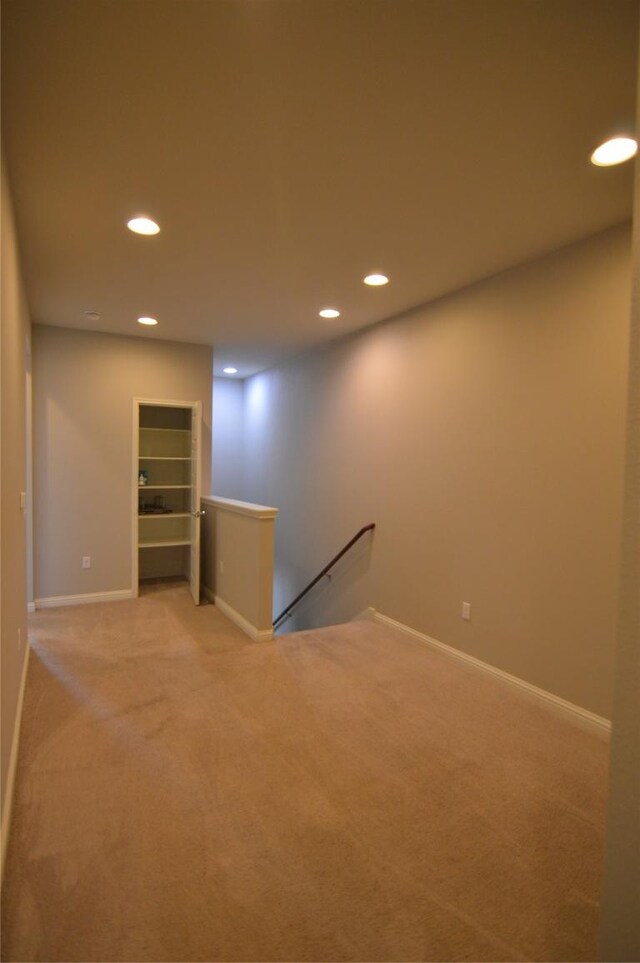 6814 E Riverside Dr Unit 52, Austin, TX 78741 - empty room with recessed lighting and light colored carpet