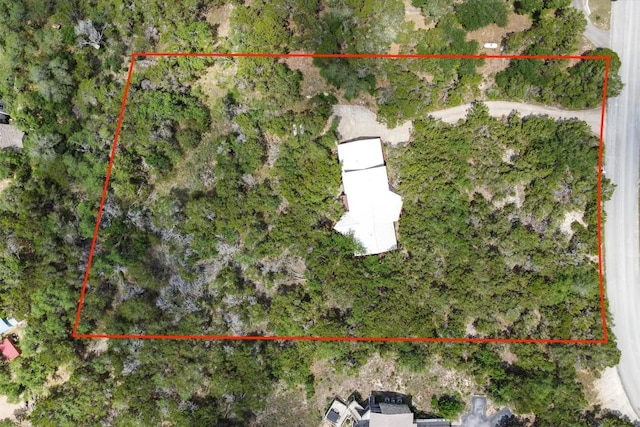 3805 Ranch Creek Dr, Austin, TX 78730 - aerial overview of property's location with property boundaries highlighted
