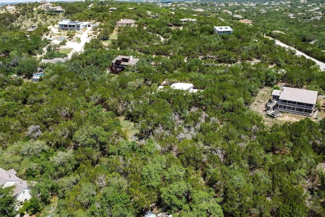 3805 Ranch Creek Dr, Austin, TX 78730 - aerial overview of property's location featuring a heavily wooded area