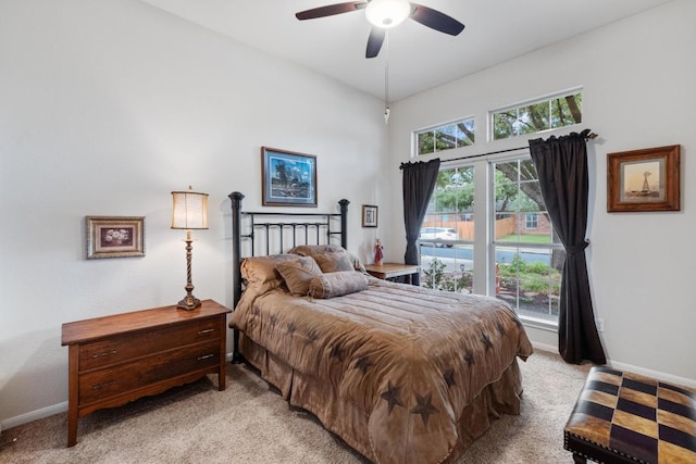 14932 Thatcher Dr, Austin, TX 78717 - bedroom with light carpet and ceiling fan