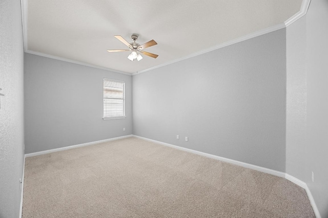 4009 Wilderness Path Bnd, Cedar Park, TX 78613 - empty room featuring ceiling fan, ornamental molding, and carpet floors