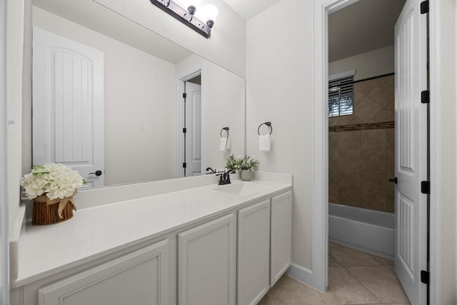 509 Fair Oaks Dr, Georgetown, TX 78628 - full bath with vanity, tile patterned flooring, and shower / tub combination