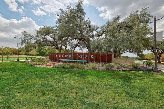 509 Fair Oaks Dr, Georgetown, TX 78628 - community / neighborhood sign featuring a lawn