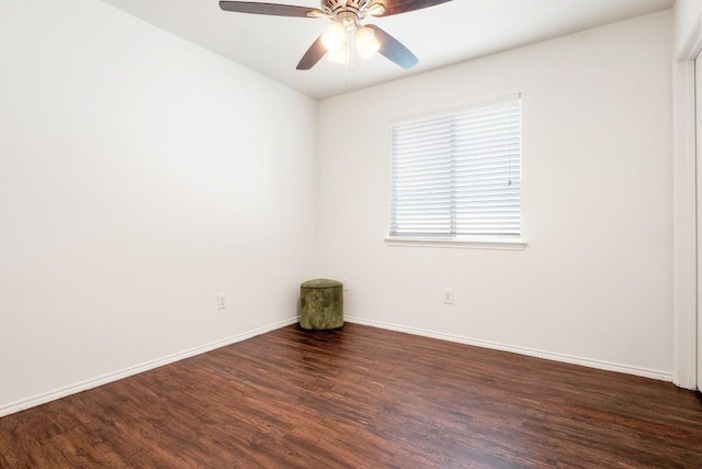 109 Onyx Lake Dr, Kyle, TX 78640 - spare room with wood finished floors and ceiling fan