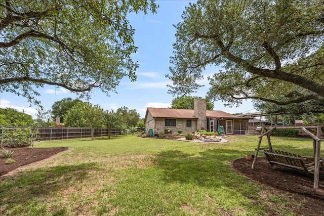 1601 Samoa Ct, Pflugerville, TX 78660 - fenced backyard with a sunroom