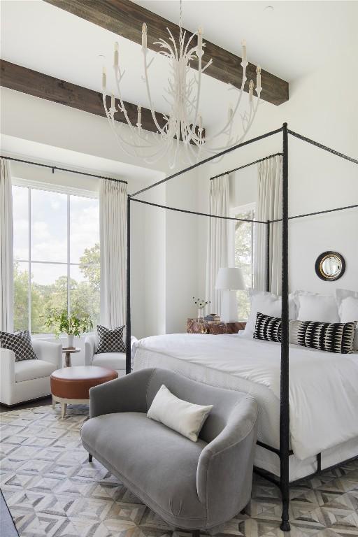 4401 Amarra Dr Unit 19, Austin, TX 78735 - bedroom with beam ceiling