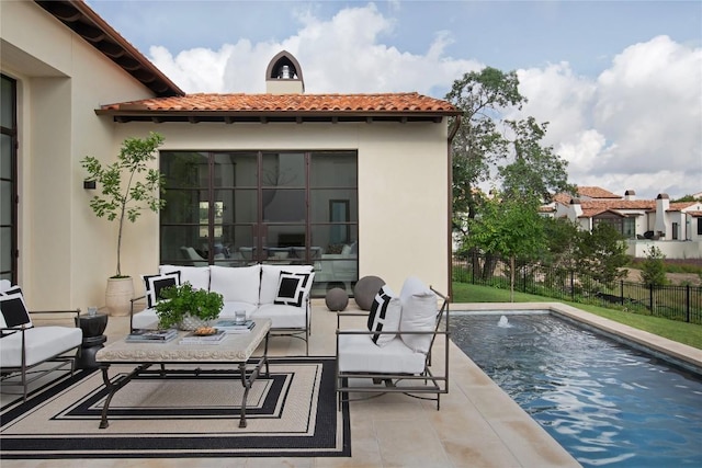 4401 Amarra Dr Unit 19, Austin, TX 78735 - view of patio / terrace featuring an outdoor living space