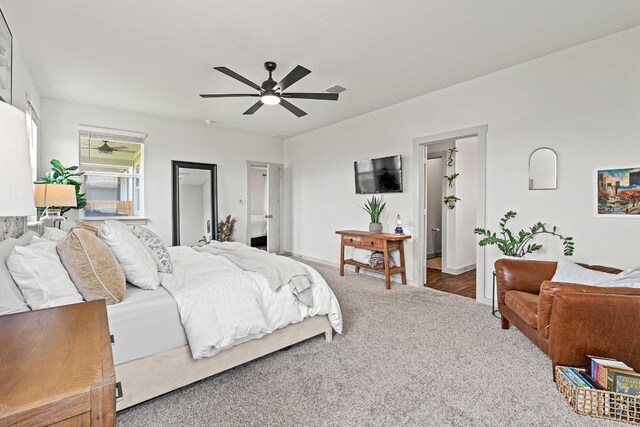 112 Wichita River Rd, Hutto, TX 78634 - bedroom featuring carpet flooring and ceiling fan