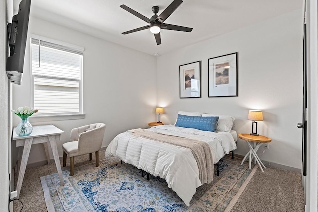 112 Wichita River Rd, Hutto, TX 78634 - carpeted bedroom featuring baseboards and ceiling fan