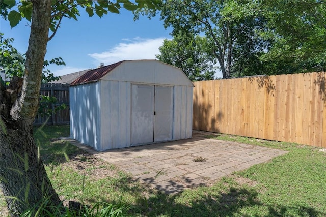 823 Topaz Ln, Leander, TX 78641 - view of shed featuring a fenced backyard