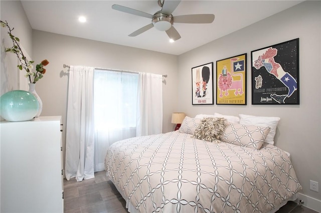 6613 Woodrow Ave, Austin, TX 78757 - bedroom with recessed lighting and a ceiling fan