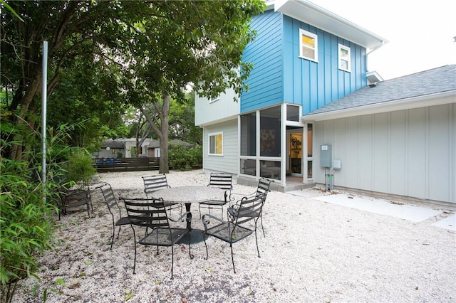6613 Woodrow Ave, Austin, TX 78757 - view of patio / terrace with a sunroom