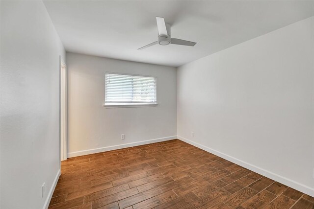2518 Carlow Dr, Austin, TX 78745 - spare room with ceiling fan and dark wood-style flooring