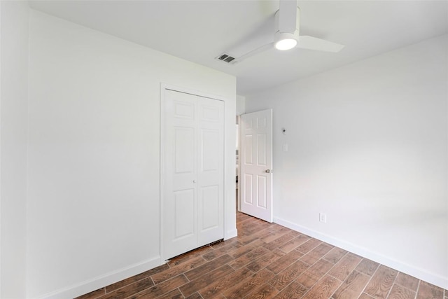 2518 Carlow Dr, Austin, TX 78745 - unfurnished room with dark wood finished floors and ceiling fan