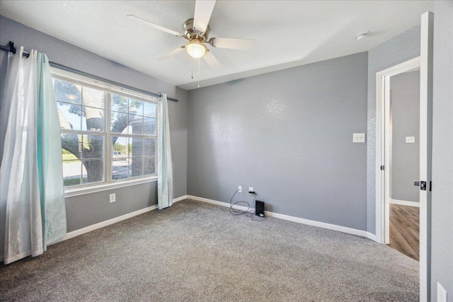 1220 Redstone Dr, Temple, TX 76502 - unfurnished room with carpet flooring, ceiling fan, and a smoke detector