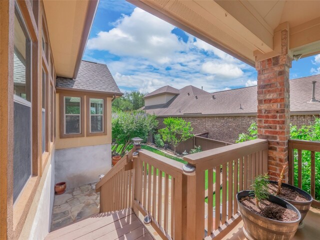 457 Monahans Dr, Georgetown, TX 78628 - view of wooden deck