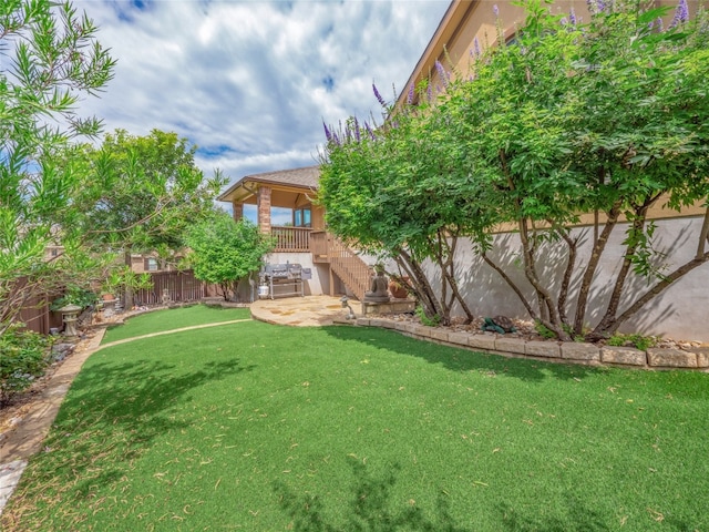 457 Monahans Dr, Georgetown, TX 78628 - fenced backyard featuring stairs