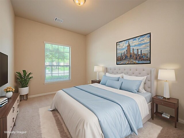 457 Monahans Dr, Georgetown, TX 78628 - bedroom with light carpet