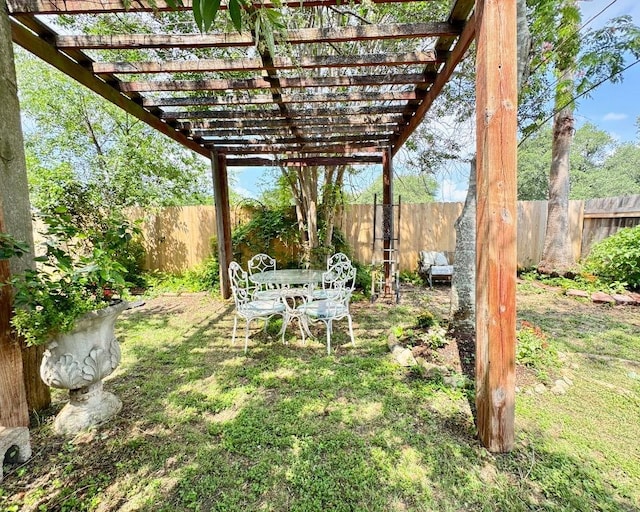15304 Iola Cv, Austin, TX 78717 - fenced backyard with a pergola