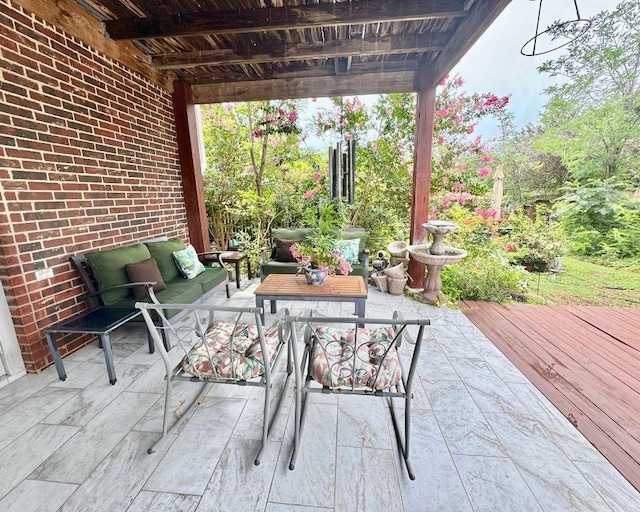 15304 Iola Cv, Austin, TX 78717 - view of patio / terrace with an outdoor hangout area and a wooden deck
