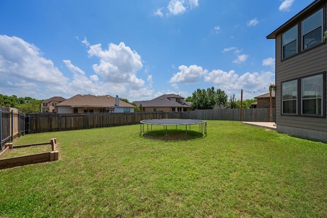 808 Lonesome Lilly Way, Pflugerville, TX 78660 - fenced backyard with a trampoline