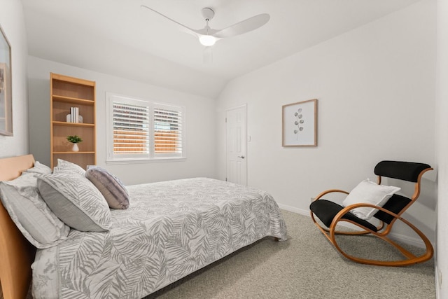 10808 Redmond Rd, Austin, TX 78739 - bedroom featuring carpet, a ceiling fan, and lofted ceiling