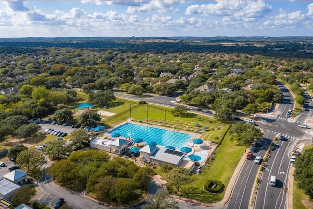 10808 Redmond Rd, Austin, TX 78739 - drone / aerial view of a pool area