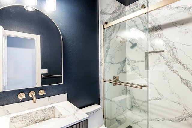 3 Stillmeadow Ct, The Hills, TX 78738 - full bath with vanity and a marble finish shower