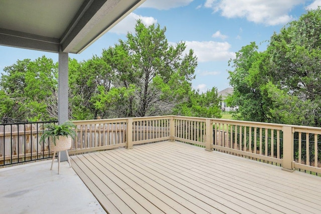 1524 Brueggerhoff Rd, Leander, TX 78641 - wooden terrace with view of scattered trees