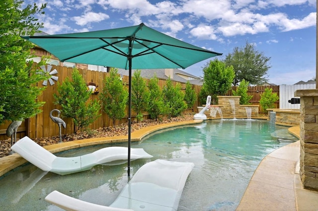 169 Fort Cobb Way, Georgetown, TX 78628 - view of swimming pool with a fenced backyard