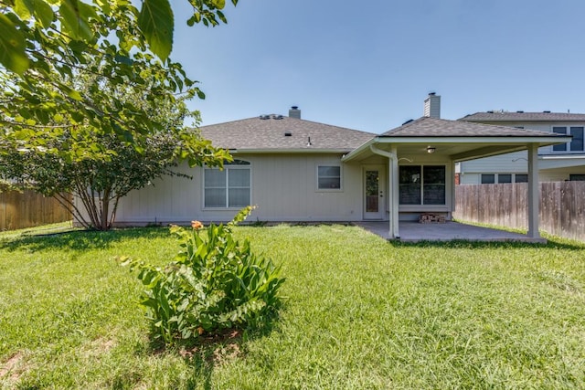 15737 Cadoz Dr, Austin, TX 78728 - rear view of property with a patio area and a chimney