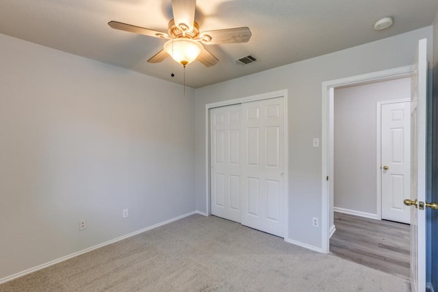 15737 Cadoz Dr, Austin, TX 78728 - unfurnished bedroom with carpet floors, a closet, and a ceiling fan