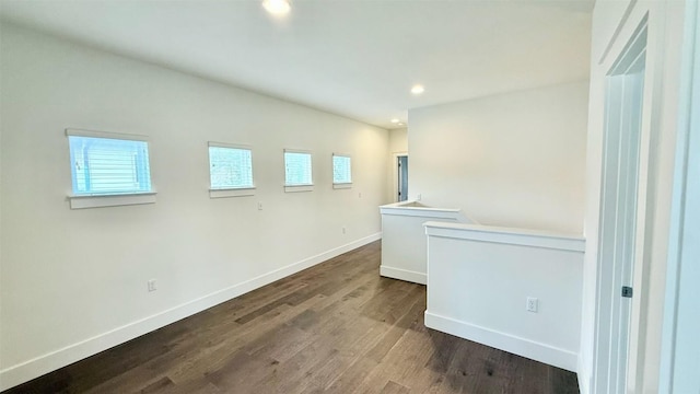 6800 Menchaca Rd Unit 31, Austin, TX 78745 - empty room featuring recessed lighting and dark wood finished floors