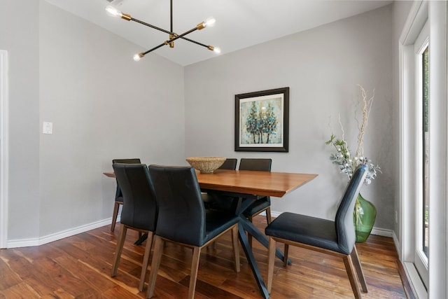 5812 Abilene Trl, Austin, TX 78749 - dining space with a chandelier and wood finished floors