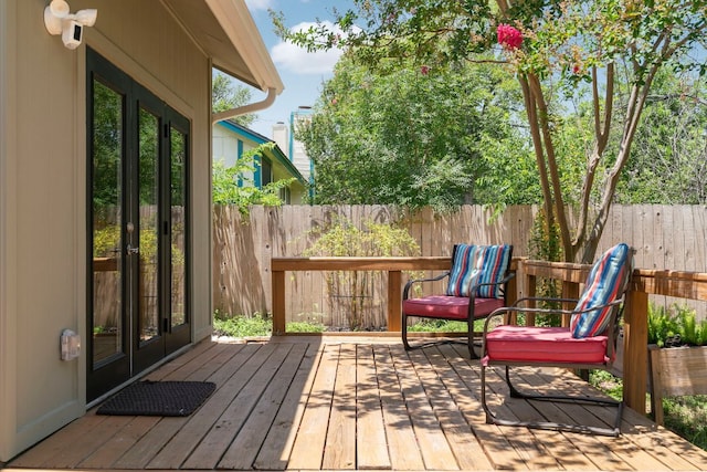 5812 Abilene Trl, Austin, TX 78749 - wooden deck with french doors