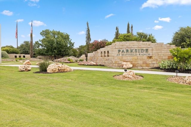 240 Fort Mabry Loop, Georgetown, TX 78628 - community / neighborhood sign featuring a lawn