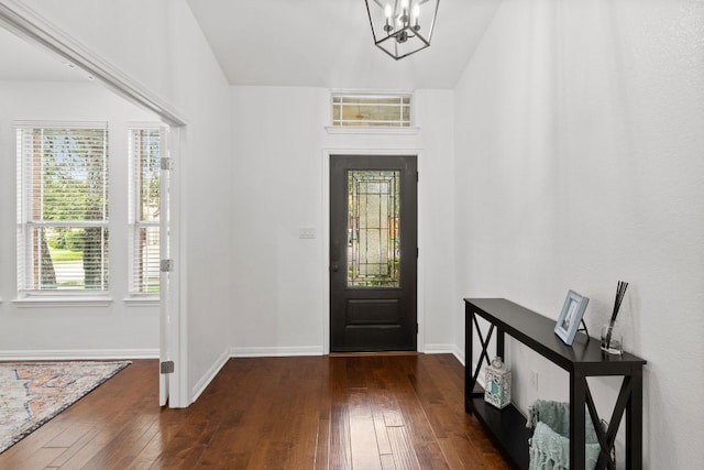 240 Fort Mabry Loop, Georgetown, TX 78628 - entryway featuring hardwood / wood-style flooring and a chandelier