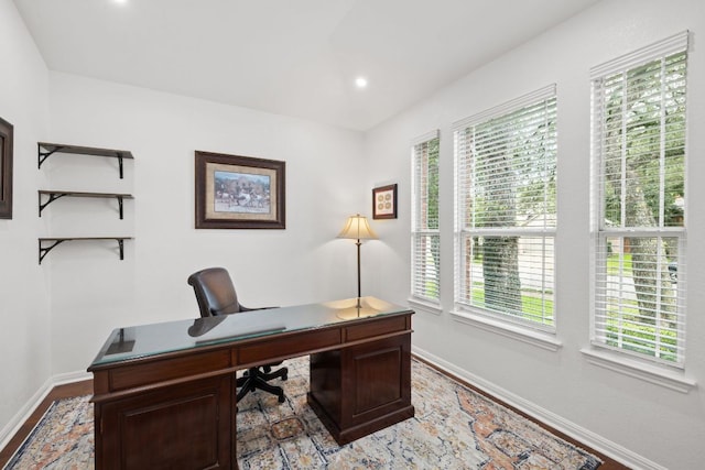 240 Fort Mabry Loop, Georgetown, TX 78628 - office area with recessed lighting and wood finished floors