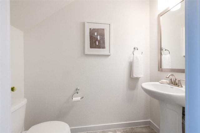 4001 Teaff St, Austin, TX 78723 - half bath featuring toilet and vaulted ceiling