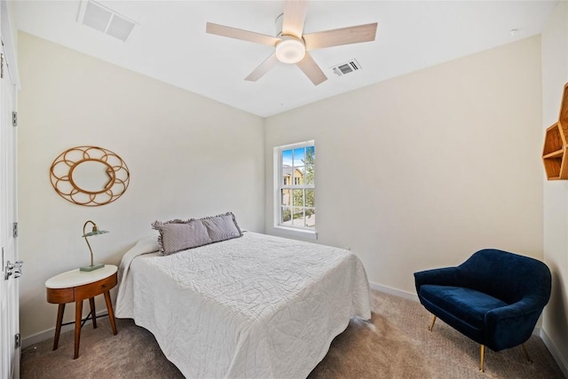4001 Teaff St, Austin, TX 78723 - carpeted bedroom with baseboards and a ceiling fan