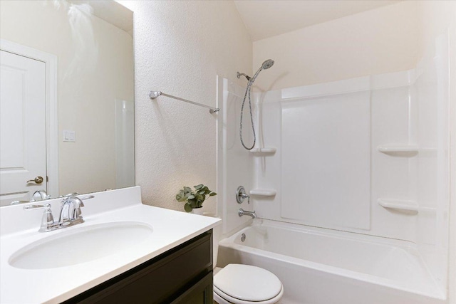 18211 Winnow Way, Pflugerville, TX 78660 - bathroom featuring vanity, bathing tub / shower combination, and a textured wall