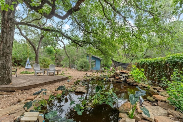 4304 Adelphi Ln, Austin, TX 78727 - view of yard with a small pond