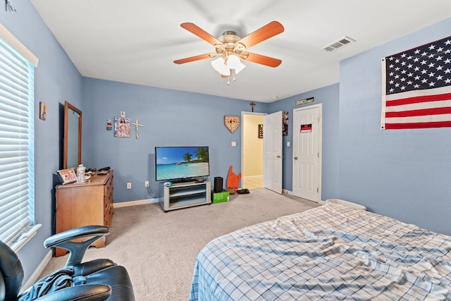 300 Walker St, Smithville, TX 78957 - bedroom featuring carpet and ceiling fan