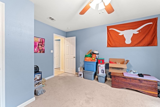 300 Walker St, Smithville, TX 78957 - bedroom featuring carpet and a ceiling fan