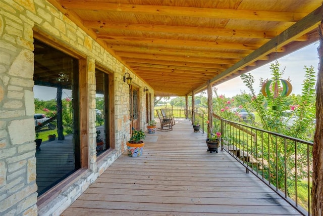 10745 Rosemar Ln, Adkins, TX 78101 - view of wooden terrace