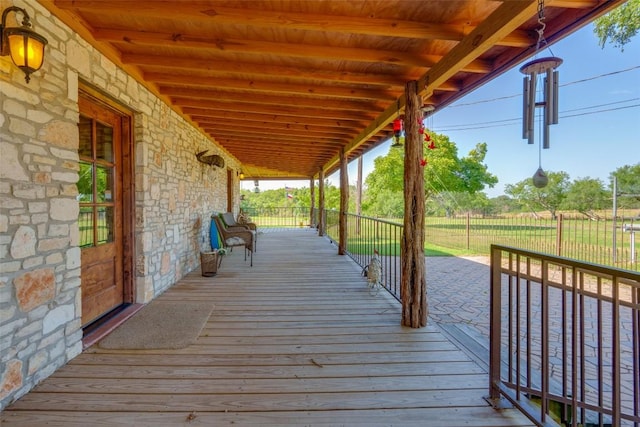 10745 Rosemar Ln, Adkins, TX 78101 - view of wooden terrace