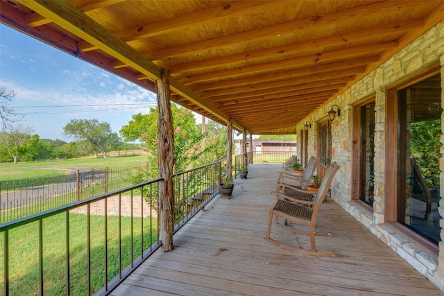 10745 Rosemar Ln, Adkins, TX 78101 - view of wooden deck