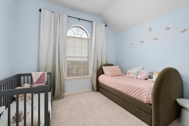 5701 Sunset Rdg, Austin, TX 78735 - bedroom featuring lofted ceiling and carpet