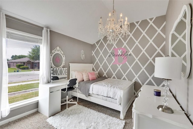 239 Holman Path, Hutto, TX 78634 - carpeted bedroom with a chandelier and baseboards
