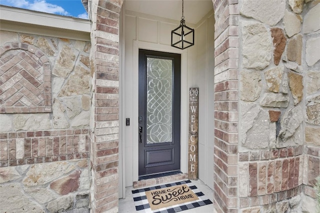 239 Holman Path, Hutto, TX 78634 - entrance to property with brick siding and stone siding